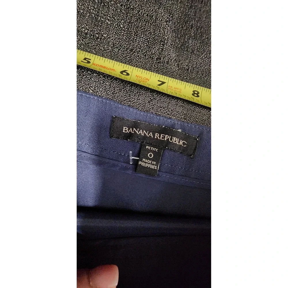 Banana Republic Woman's Gray Navy Gray Wool Blend Pencil Skirt‎ Sz Petite 0 New